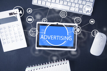 Wall Mural - concept of advertising. marketing. business. technology