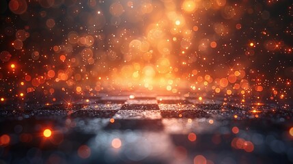Poster - A light flare effect isolated on a checkered background. Lens flare, sparkles, bokeh, sparkling star with rays concept.