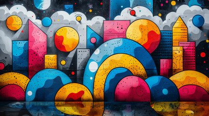 Wall Mural - Urban Rainbow