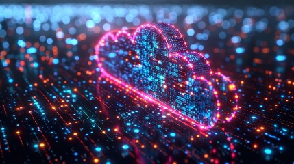 Leinwandbilder - Invention technology Digital analytics of big data on the internet. Cloud computing, machine learning for process information.