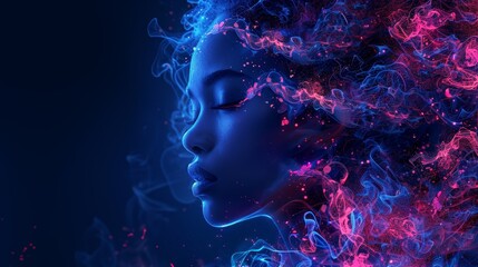 Leinwandbilder - Adding blockchain technology to digital crypto art, computer illustration, design. Creating ERC20s for collectibles. Investments in cryptography. Birth of Venus. Conceptual banner.