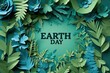 Earth Day idea backdrop with word 