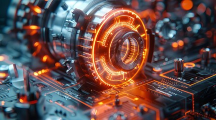 Leinwandbilder - A 3D model of abstract details drawn in a CAD system interface. CAD systems and design for industrial parts. Future computer technology. CAD systems.