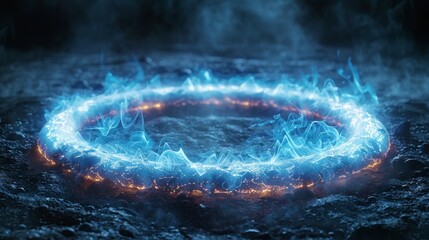 Poster - Background of white magic rings