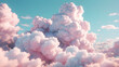 Pastel Playground: A Burst of Color in a Whimsical CloudScape. generative AI