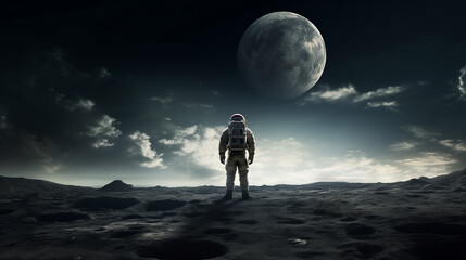 Wall Mural - astronaut moon space