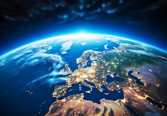 Wall Mural - Planet Earth seen from space. World Earth Day. AI generated