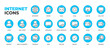 © Mark - Internet and Social Media icon set. Online community, mail, send, basket, log in, home page, website, blog, content, business marketing and UI icons. Line art design.