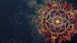 Handcrafted mandala background with vintage decorative elements inspired by Islamic, Arabic, Indian, and Ottoman motifs. Ideal for designs seeking a touch of ethnic elegance and cultural heritage.