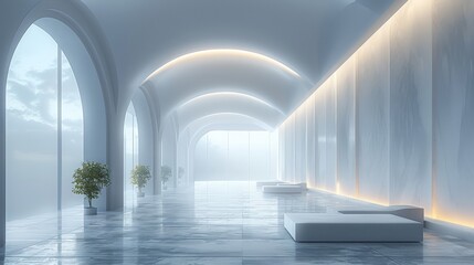 Wall Mural - Futuristic Arched Lounge