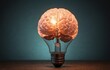 © Andrey - a light bulb with a brain inside of it