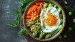   Asparagus, Carrots, Chickpeas, & Egg Bowl