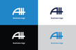 letter a logo, letter ah company logo, letter aii logo, logomark