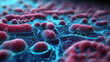 © ZOHAIB - Microscopic image of immune system attack virus
