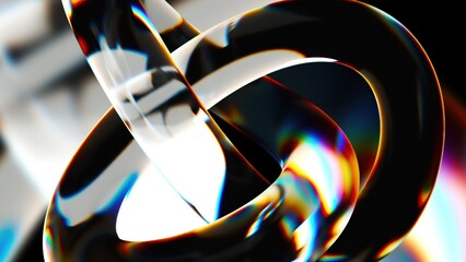 glossy dispersion element. computer generated 3d render