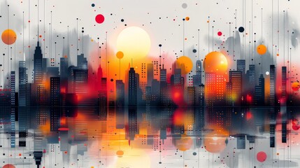 Wall Mural - Urban Raindrop Canvas