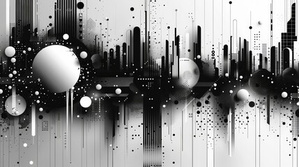 Wall Mural - Monochrome Metropolis