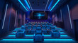 A smart home theater with AI-adjustable seating configurations and personalized movie recommendation algorithms.