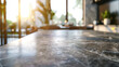 Marble table top in a contemporary kitchen area
