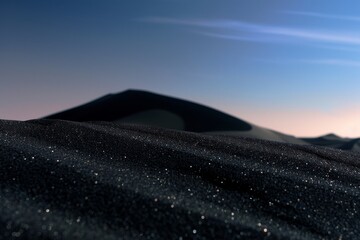 Wall Mural - Sunset in the black sand desert