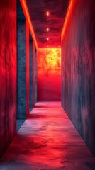 Wall Mural - Crimson Corridor