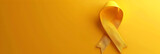 Fototapeta Do przedpokoju - World Suicide Prevention Day with yellow ribbon on a yellow background, Prevention on World Suicide Prevention Day.