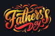 Happy father's day typography text vector