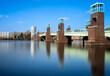 Langzeitbelichtung, Wasserstadtbrücke, Berlin-Spandau, Deutschland