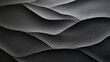 Abstract texture grey black background wall with 3d gradient geometric shapes of waves and curves for website, business, print design template or concrete stone pattern illustration