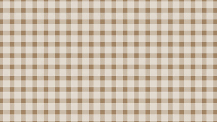 Canvas Print - White and brown plaid pattern classic background