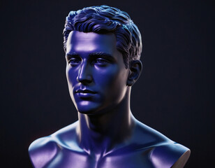 Wall Mural - male bust sculpture artwork