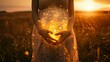 © Creative_Bringer - A pregnant woman cradling her belly which glows with golden light symbolizing the miracle of life