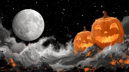 Wall Mural - Halloween Moonscape