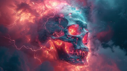 Canvas Print - Stormy Skull