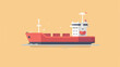 Cargo ship solid icon illustration vector graphic 2