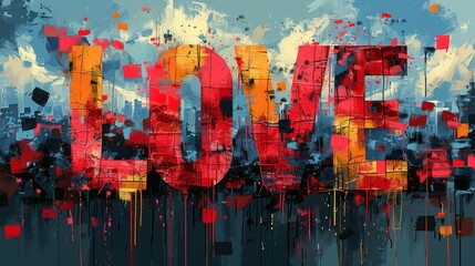 Wall Mural - Abstract Love Dissolve