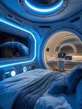 interior of a spaceship sleeping pod