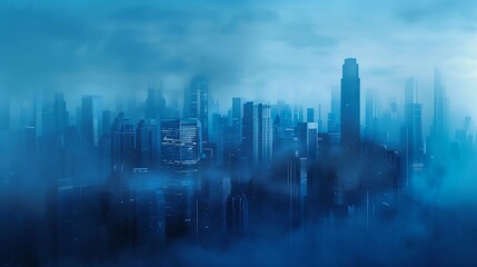 city skyline lot tall buildings fog cold blue lighting technological sky falls ground palace arcadia environments lively