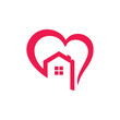 love home, home care, logo simple icon illustration