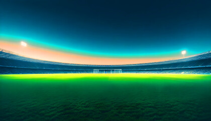 Wall Mural - Futuristic sports stadium championship soccer football background 6