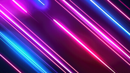 Wall Mural - Neon futuristic flashes on black background. Motion light lines backdrop. For banner, postcard, illustration. Created with generative AI tools