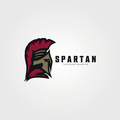 Wall Mural - the great warrior of spartan logo icon vector vintage illustration design