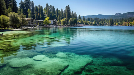 Wall Mural - lake in the mountains.