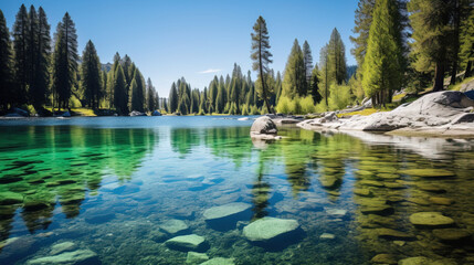 Wall Mural - lake in the mountains.