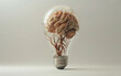 © easybanana - Light Bulb With Brain Inside