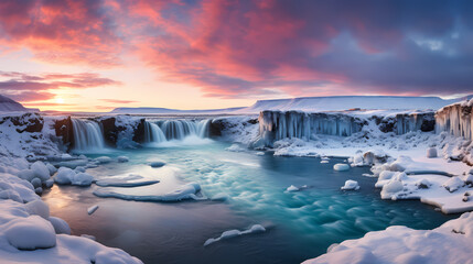 Wall Mural - Iceland nature scenery in winter