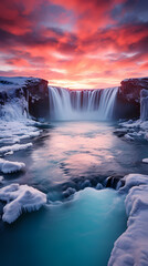 Wall Mural - Iceland nature scenery in winter