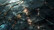 Prismatic shards casting intricate patterns of light upon an obsidian surface