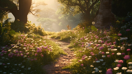 Wall Mural - path in the garden.