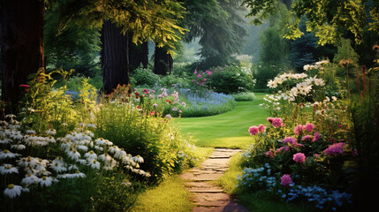 Wall Mural - path in the garden.